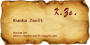 Kunka Zsolt névjegykártya
